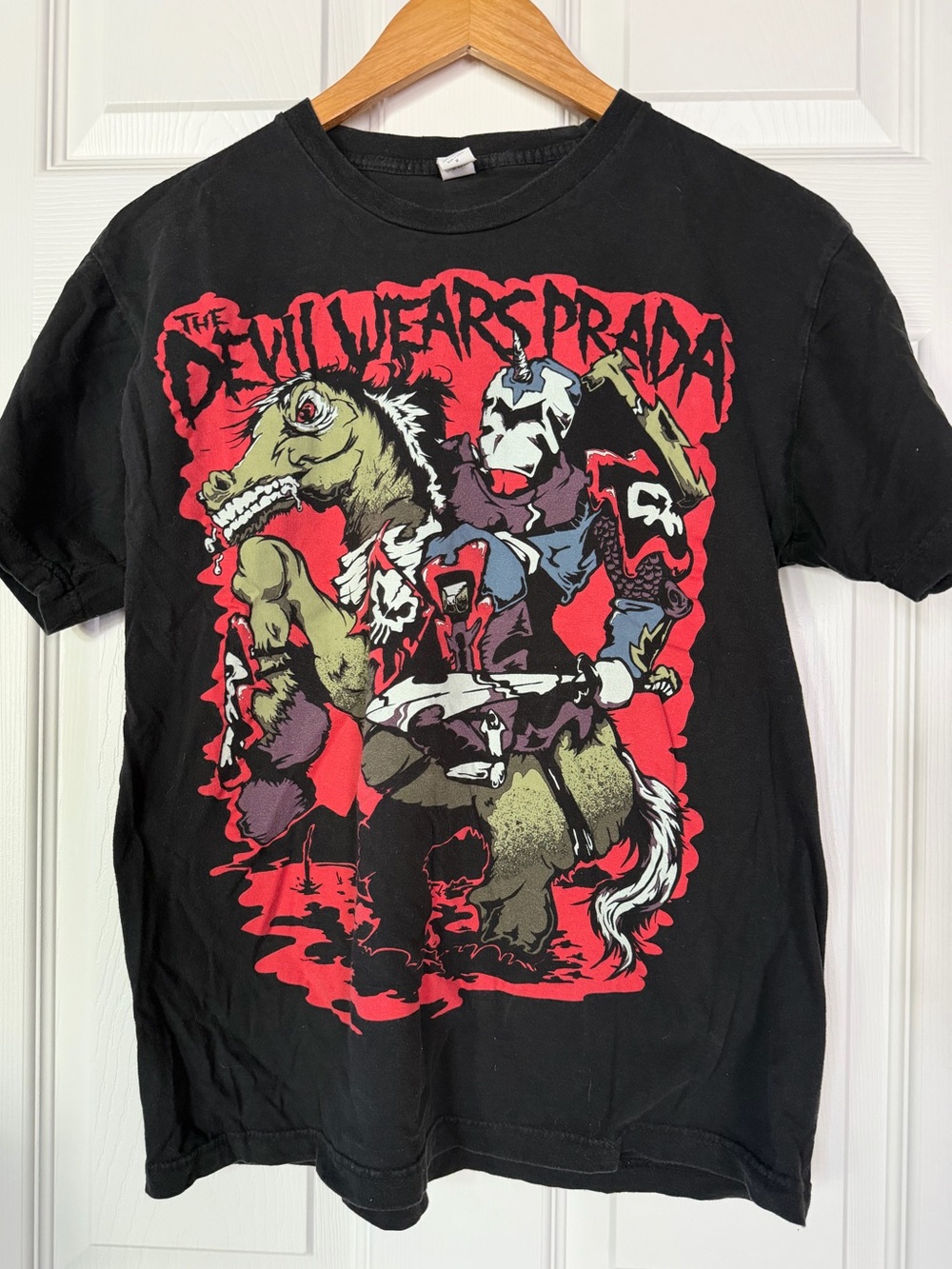 Vintage The Devil Wears Prada “Skeleton Knight” Tshirt Rare